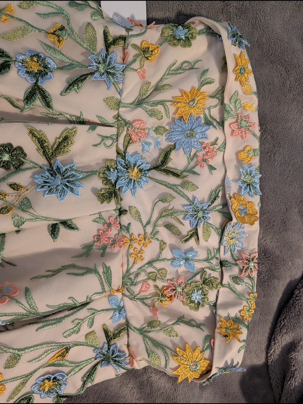 NWT Azazie Evangeline Junior Formal Dress Blush Garden Floral Custom Fits 4/6 - Picture 15 of 15